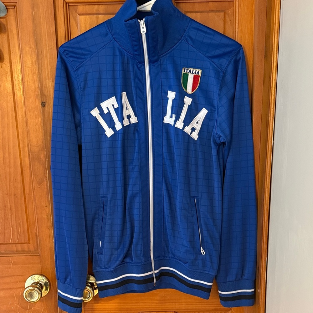Italia Blue Soccer Track Jacket unisex small